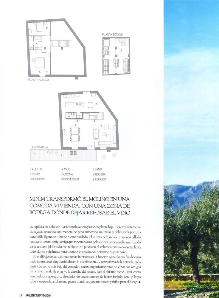 Arquitectura y Diseño 125, Creation of a house from an old windmill