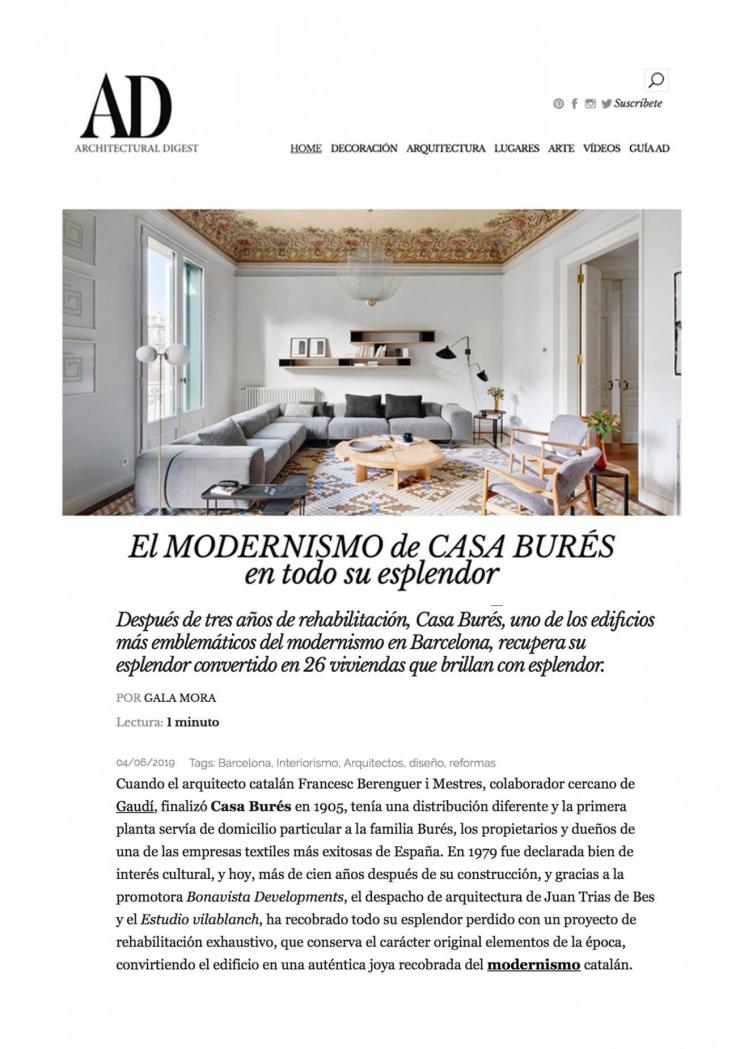 AD · Junio 2019 Casa Burés estudio vilablanch