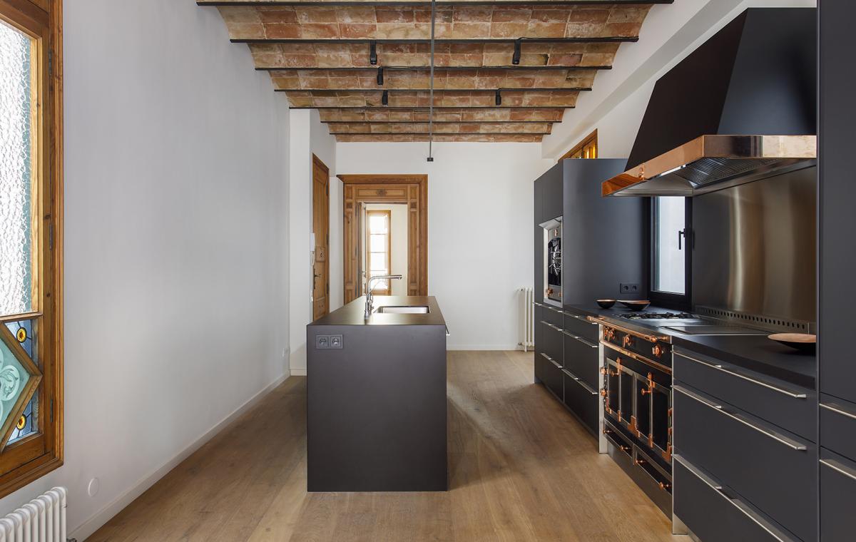 Arquitectura interior de un piso en el Eixample